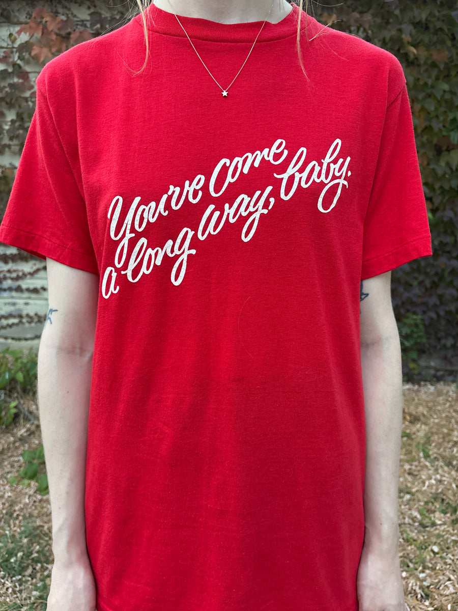 T-shirt "You've Come A Long Way Baby" - Coton Ringspun, Coupe Regular, Tailles XS à 5XL, Rouge, Neuf Avec étiquettes