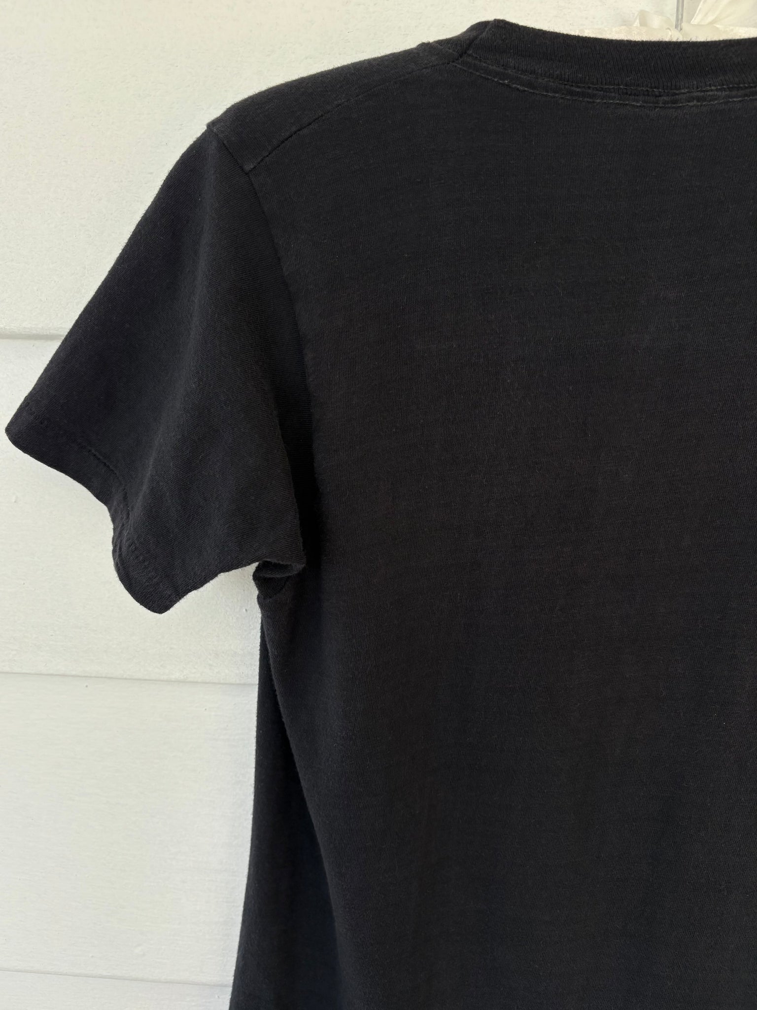 1980s Rocky Horror Red Lips Black Tee T Shirt Short Sleeve