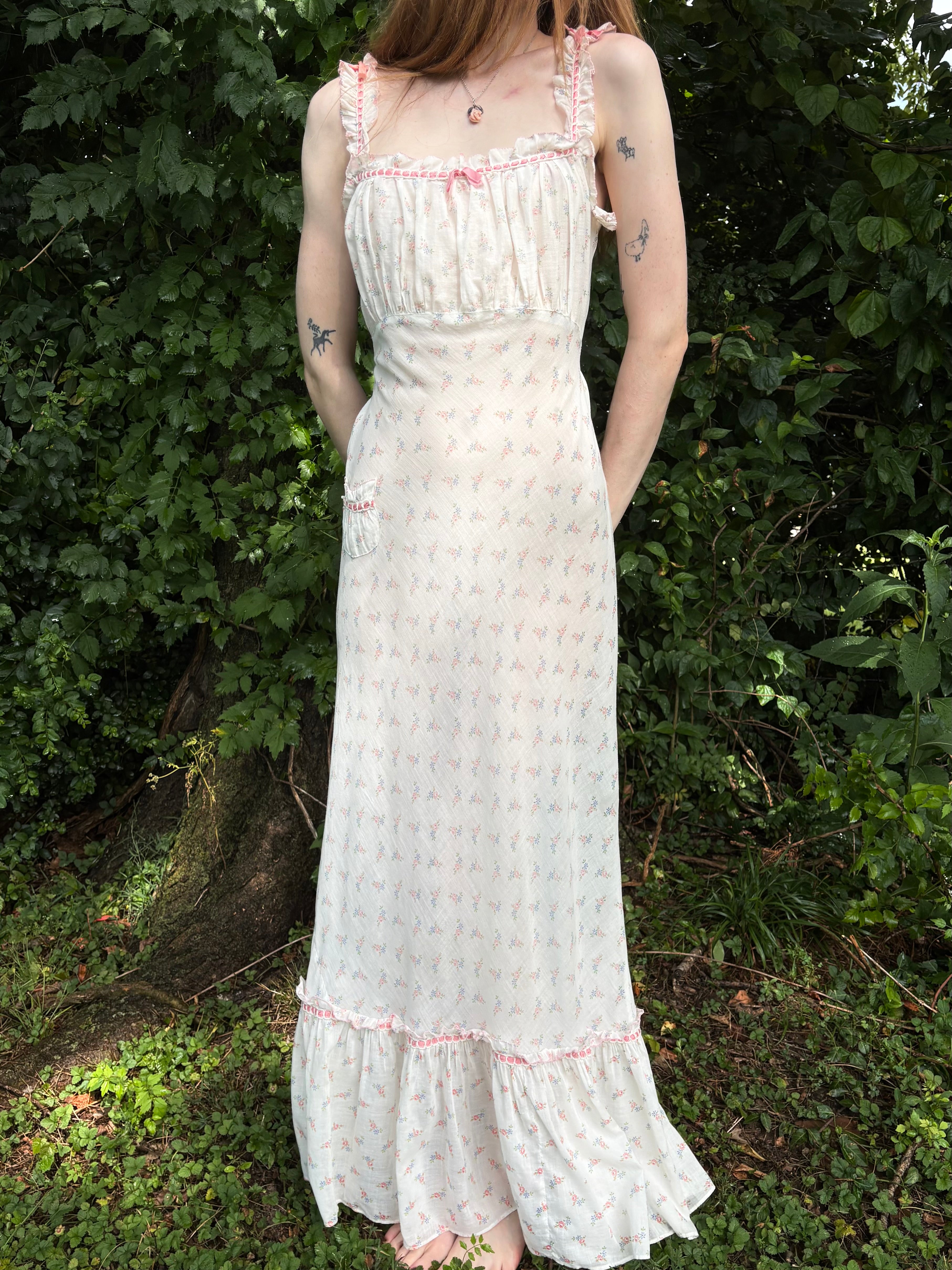 下着・アンダーウェア 1940s White Slip Dress Lingerie – Breath Of the Earth