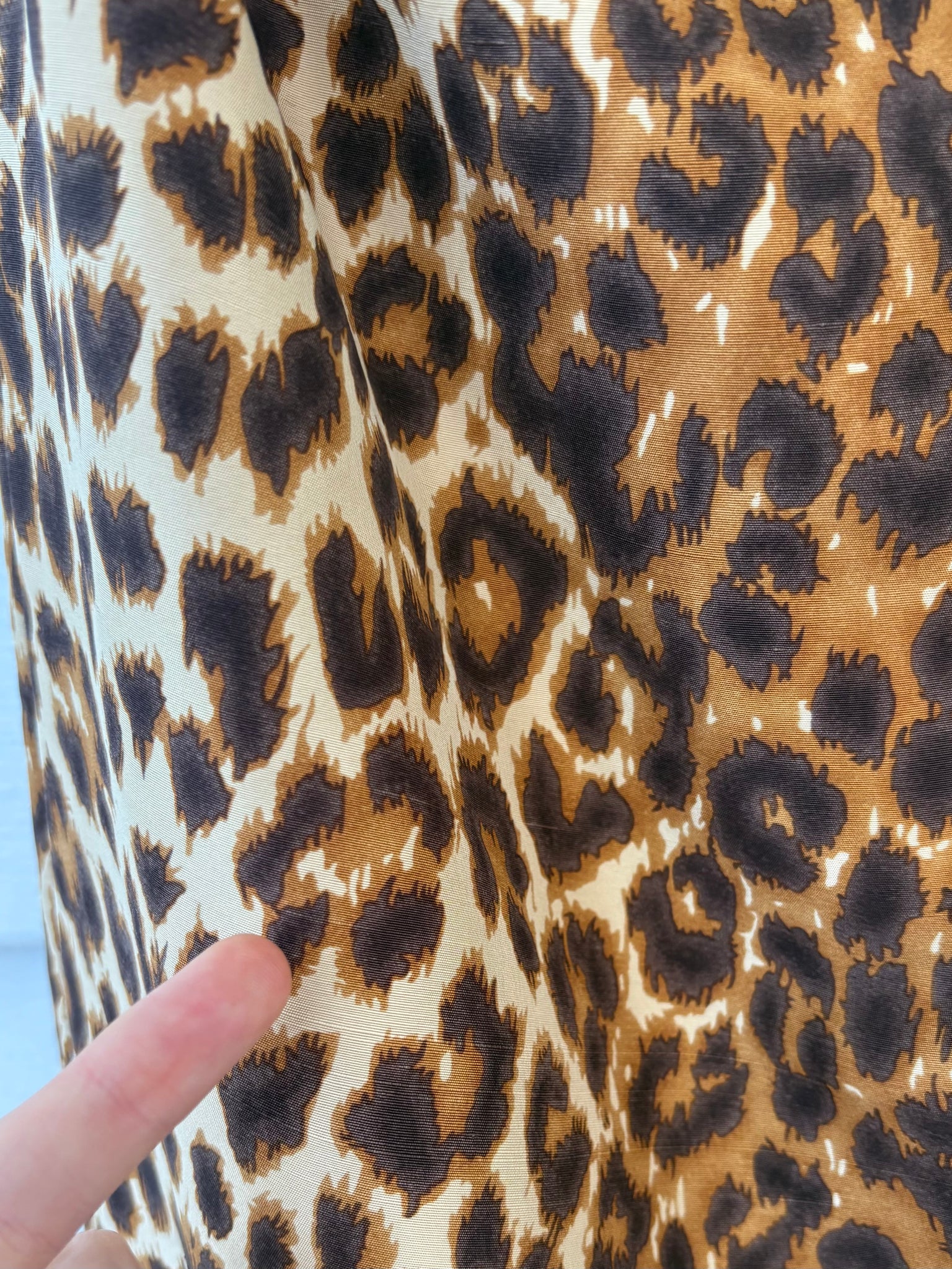 1990s Leopard Print Silk Mini Skirt