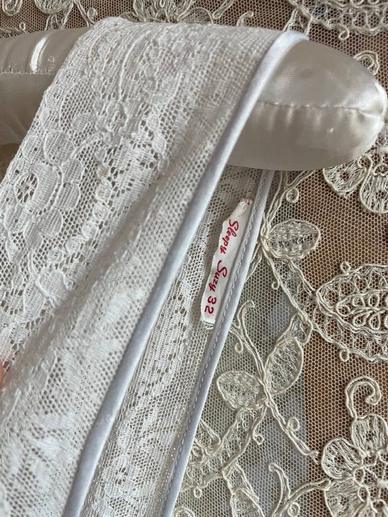 1940s Baby Blue Bias Cut Slip Dress Lace