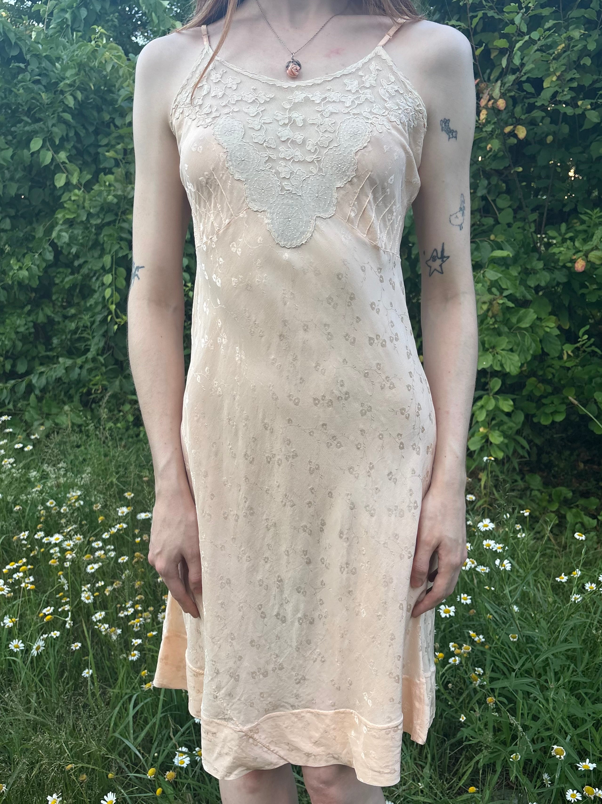 下着・アンダーウェア 1940s White Slip Dress Lingerie – Breath Of the Earth