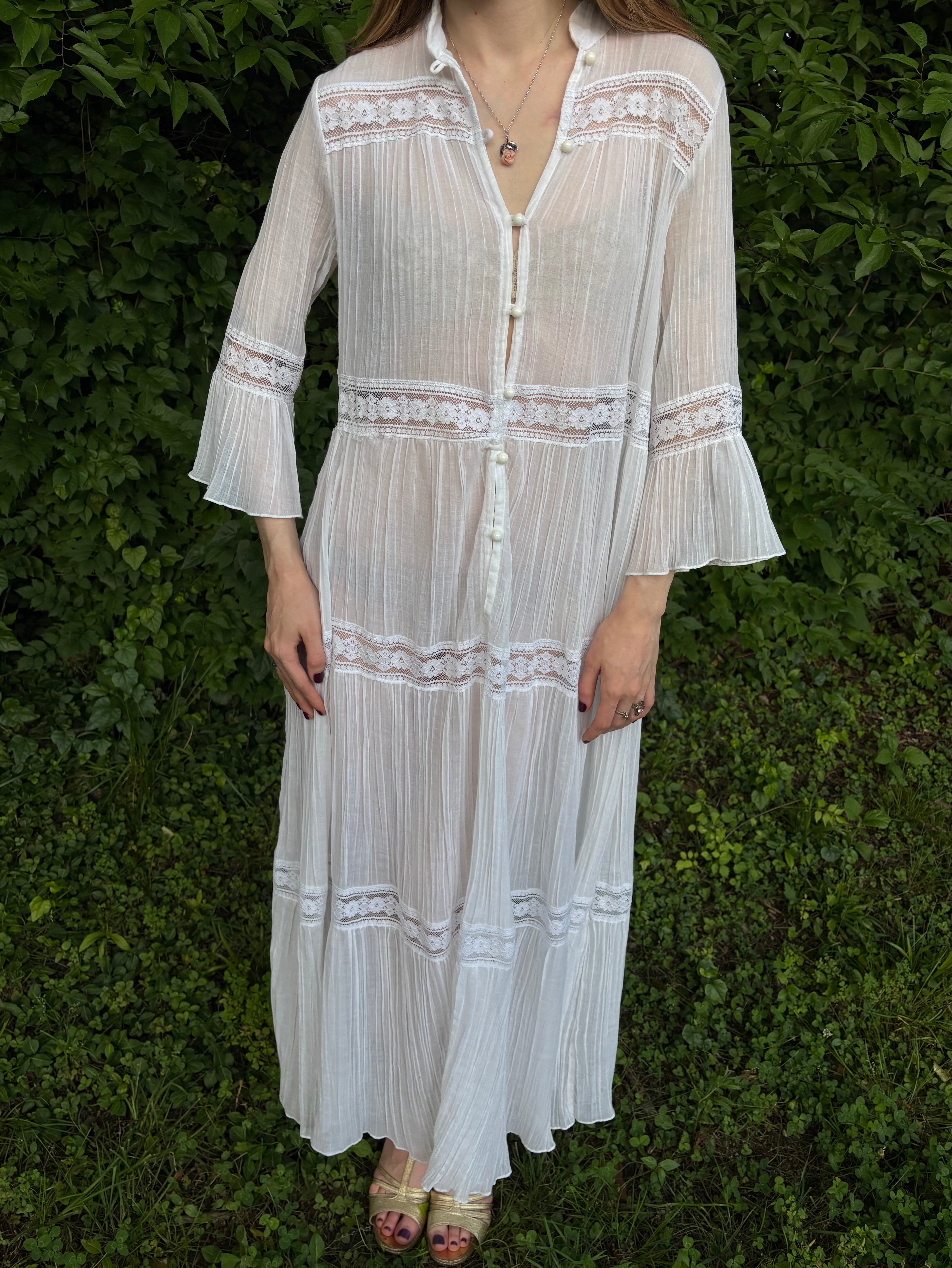 white lace bell sleeve maxi dress Endless Rose