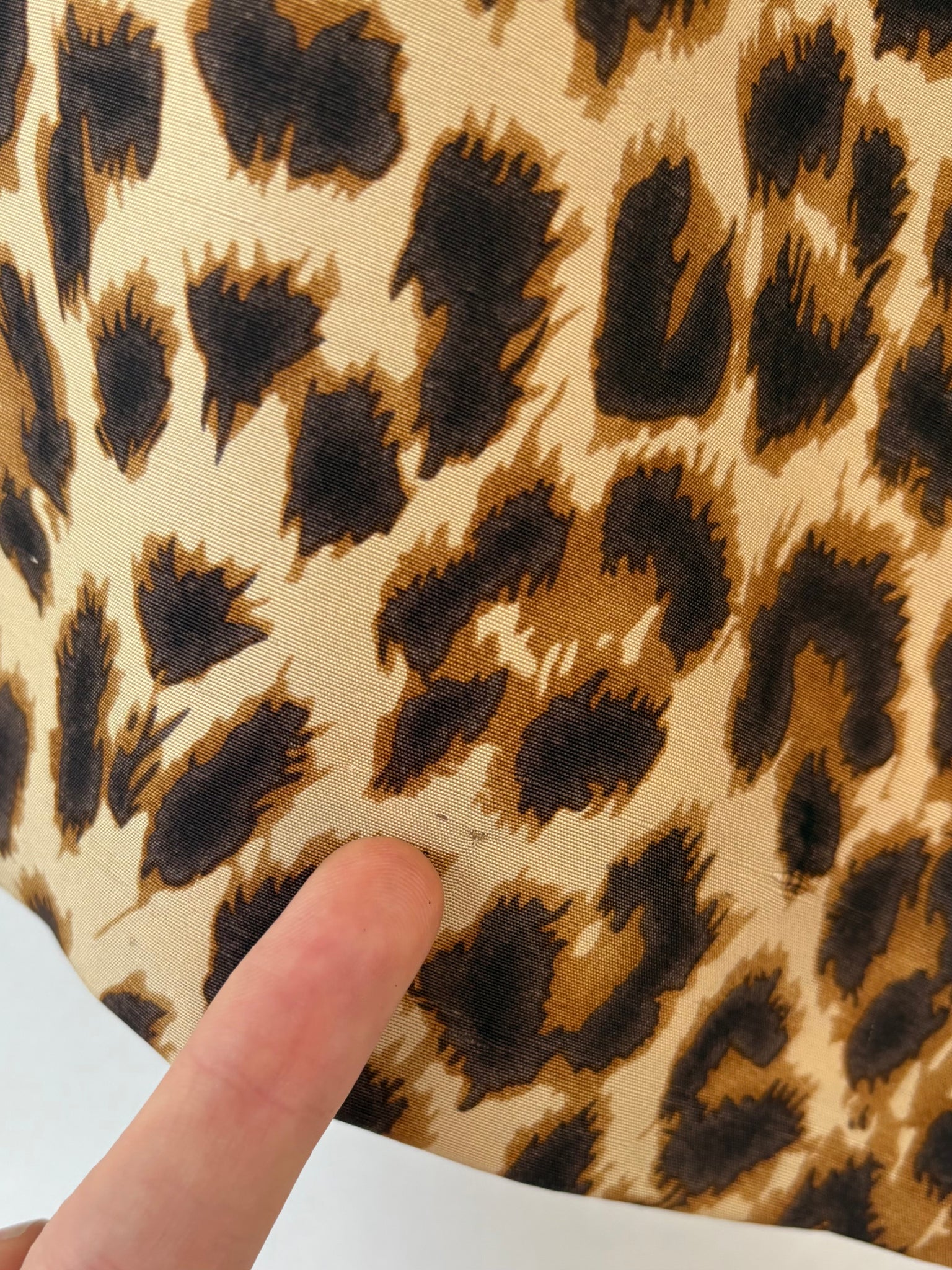 1990s Leopard Print Silk Mini Skirt
