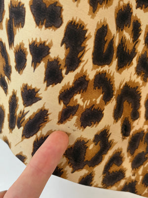 1990s Leopard Print Silk Mini Skirt