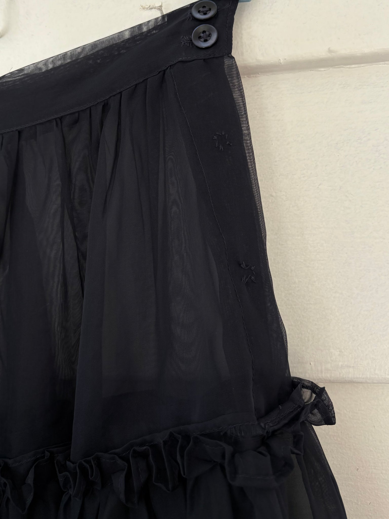 1950s Navy Blue Sheer Layered Skirt Petticoat