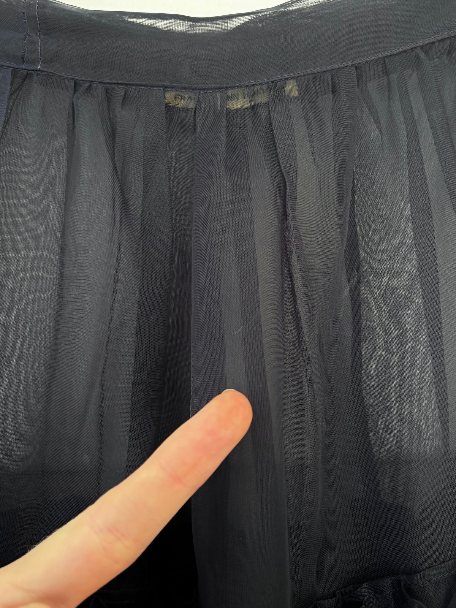 1950s Navy Blue Sheer Layered Skirt Petticoat