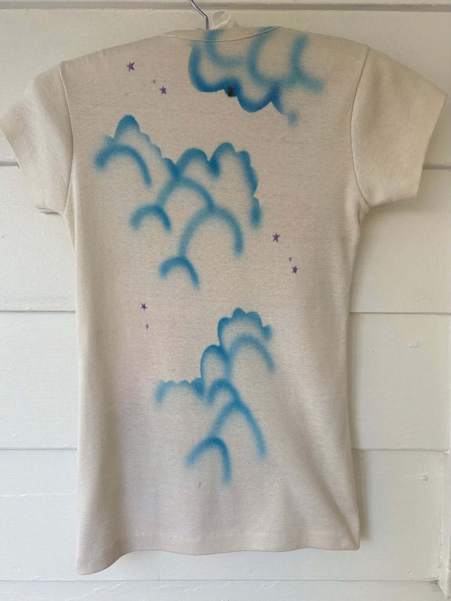 1980s Unicorn Pink Tee T Shirt Short Sleeve French Cut Airbrush