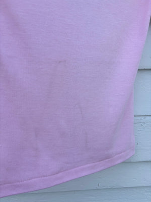 1980s Unicorn Pink Tee T Shirt Short Sleeve French Cut Airbrush