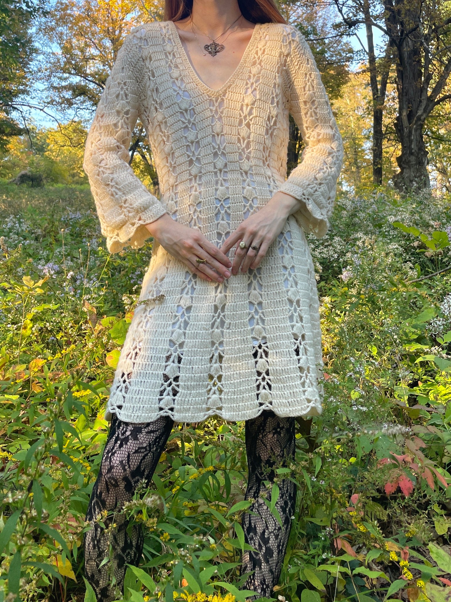 Bell Sleeve Crochet Hippie Dress Crochet Bella Bell Sleeve Dress Bell Sleeve Crochet Hippie Dress Crochet Bella Bell Sleeve Dress