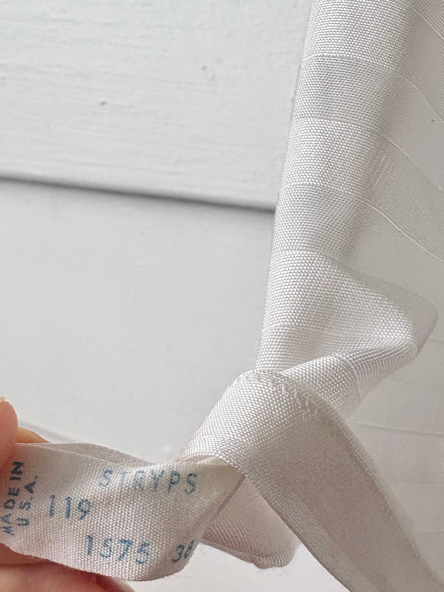 1940s White Slip Mini Dress Rayon Stripes Van Raalte