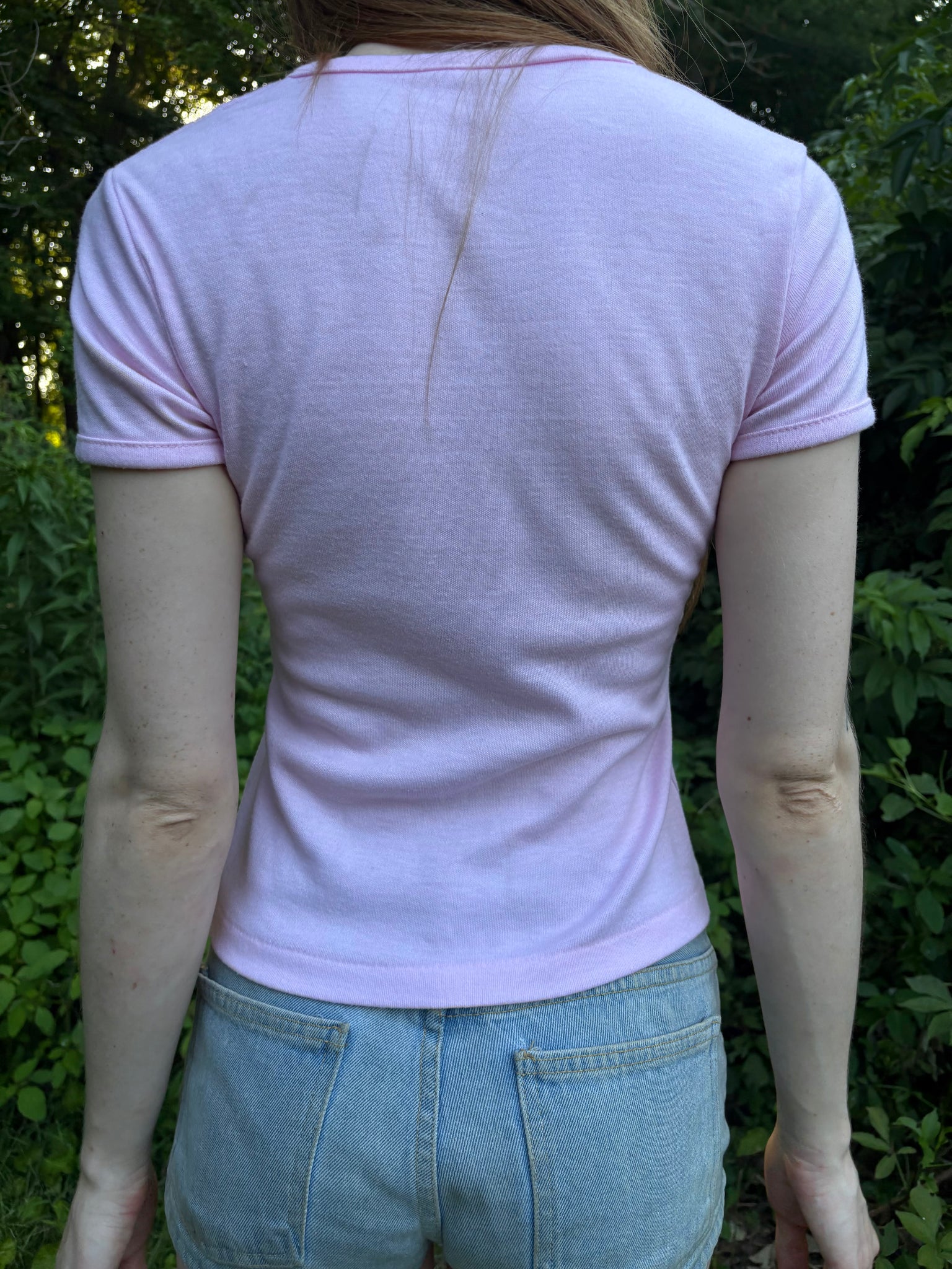 1980s Unicorn Pink Tee T Shirt Short Sleeve French Cut Airbrush