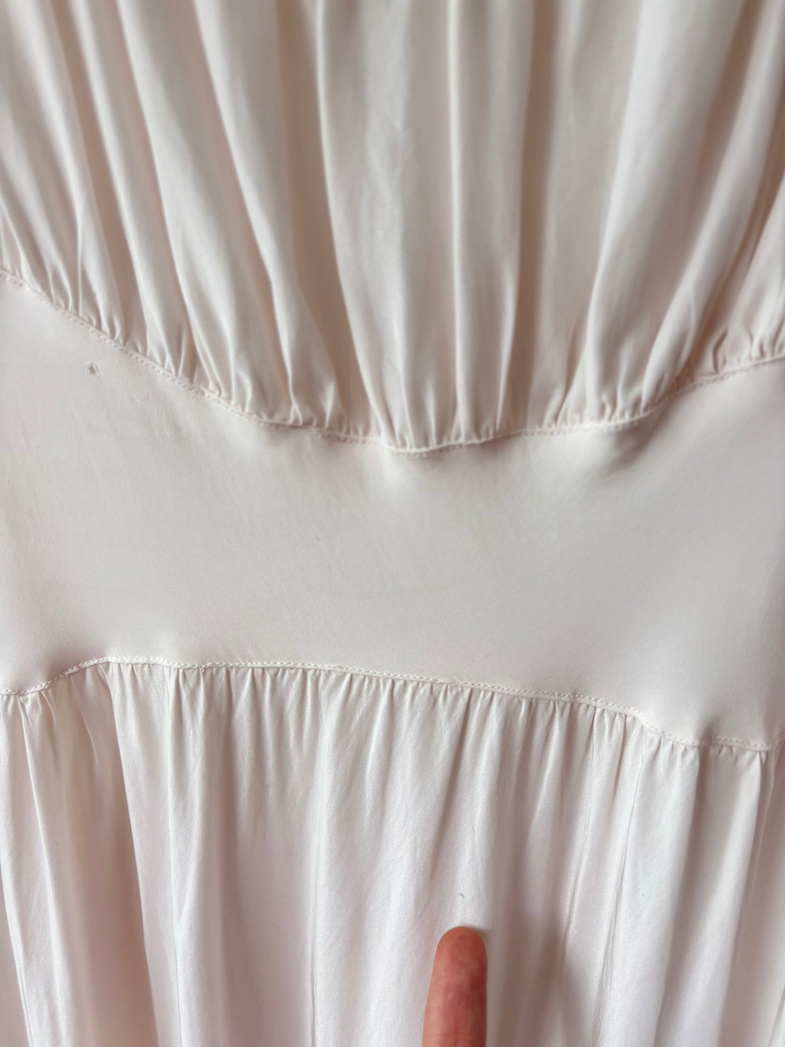 1940s Pale Pink White Lace Bias Cut Slip Dress