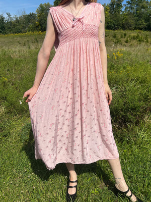 pink 1940s dress Vintage 1940s Dress// Pink Dress//old Hollywood Dress//wedding Dress//strapless Dress//cocktail Dress//40s Dress//