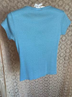 1970s I Only Sleep With The Best Novelty Light Blue Tee T Shirt