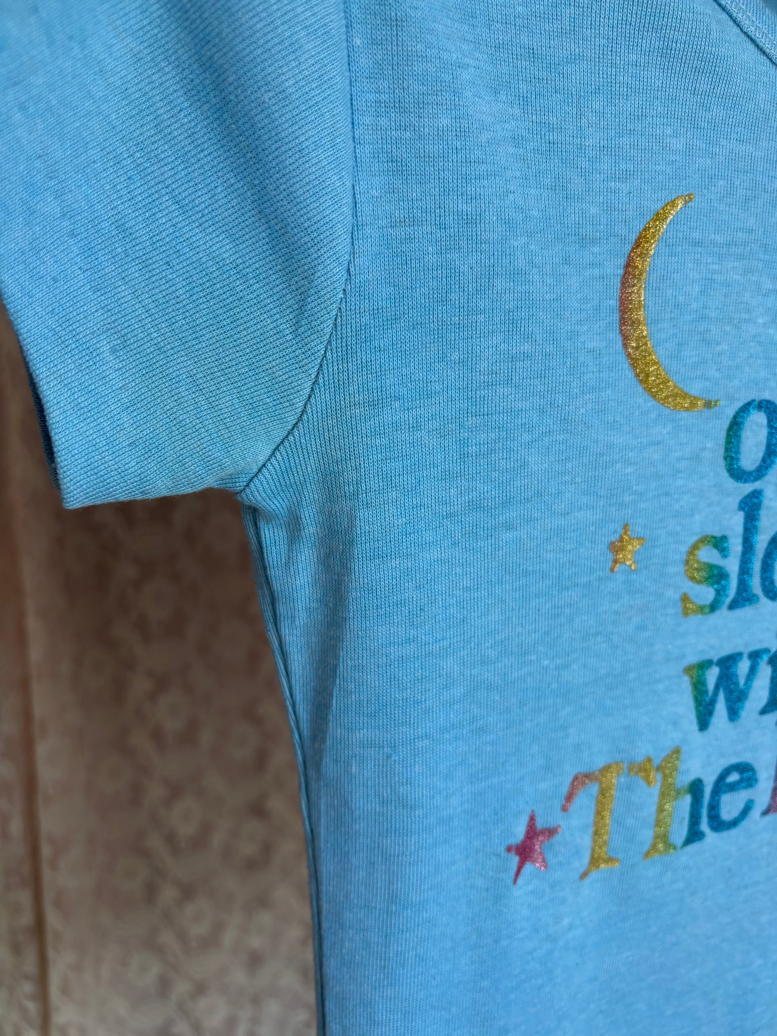 1970s I Only Sleep With The Best Novelty Light Blue Tee T Shirt