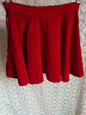 1950s Red Velvet Mini Skirt