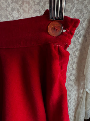 1950s Red Velvet Mini Skirt