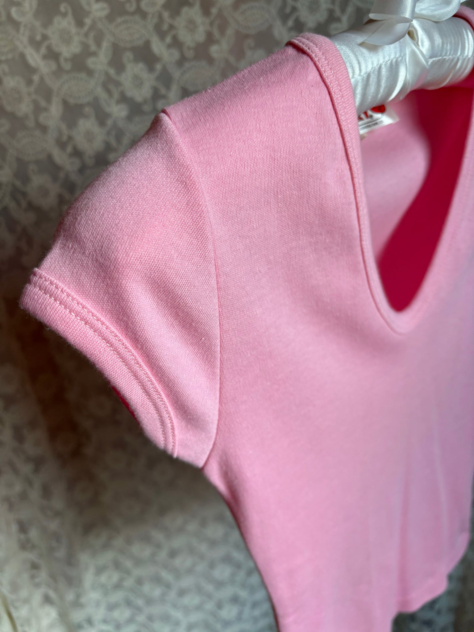 1970s Deadstock Pink French Cut Tee T Shirt