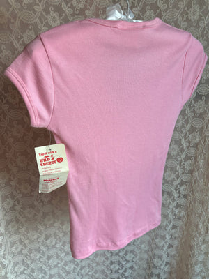 1970s Deadstock Pink French Cut Tee T Shirt