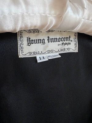 1970s Black Satin Blazer Young Innocent Arpeja