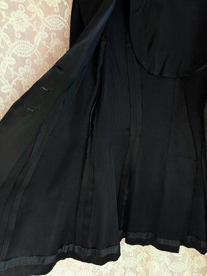 1970s Black Satin Blazer Young Innocent Arpeja