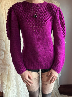 1980s Purple Knit Sweater