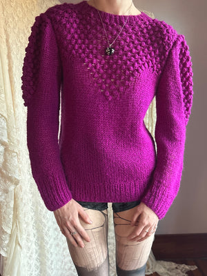 1980s Purple Knit Sweater