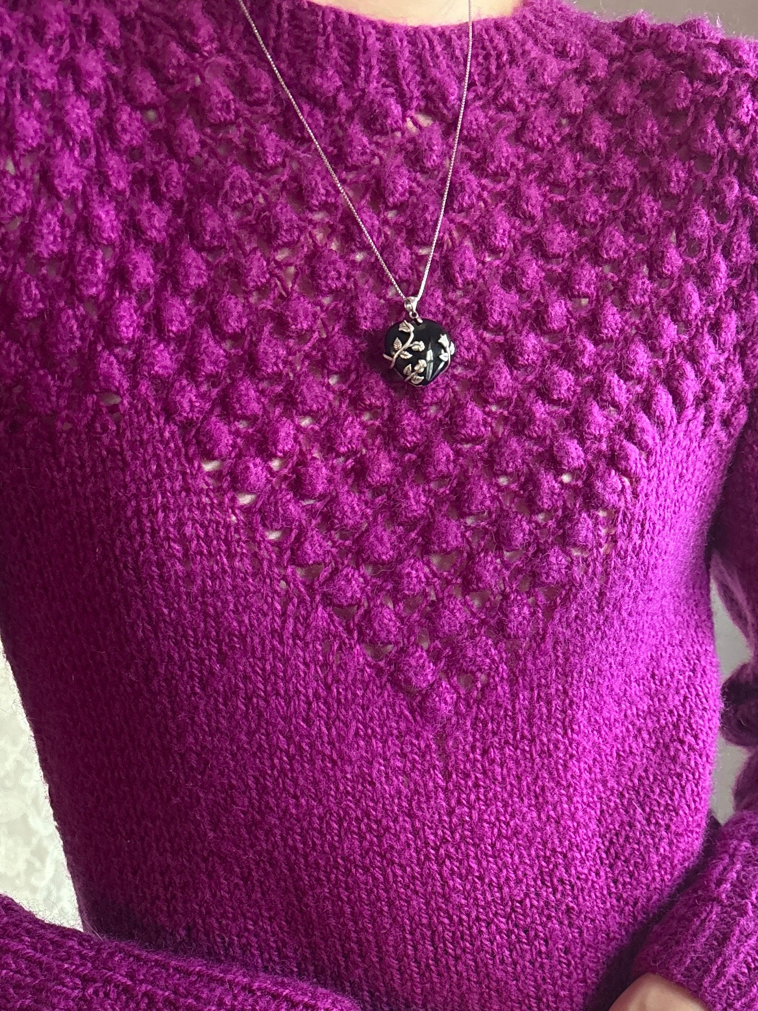 1980s Purple Knit Sweater