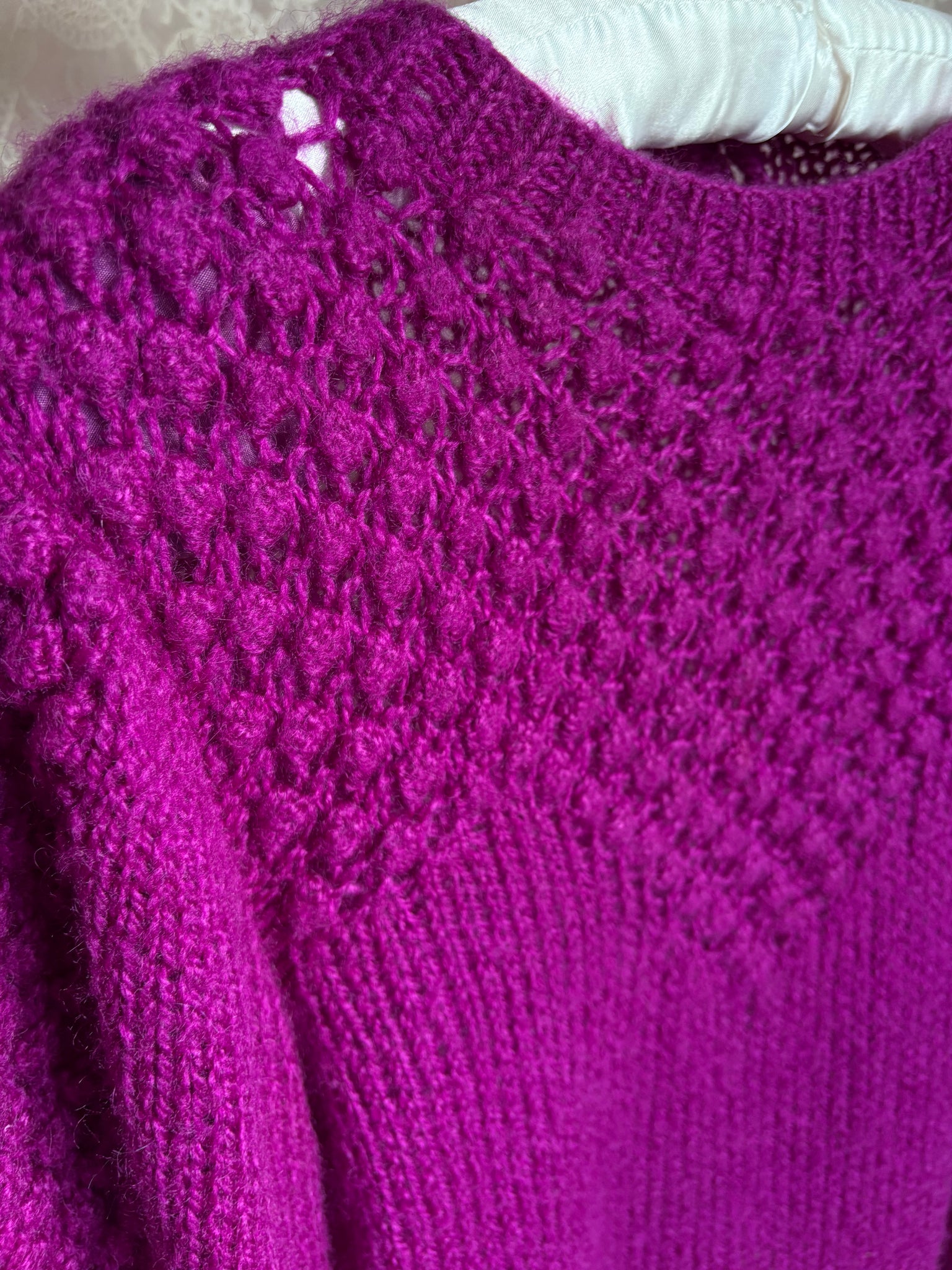 1980s Purple Knit Sweater