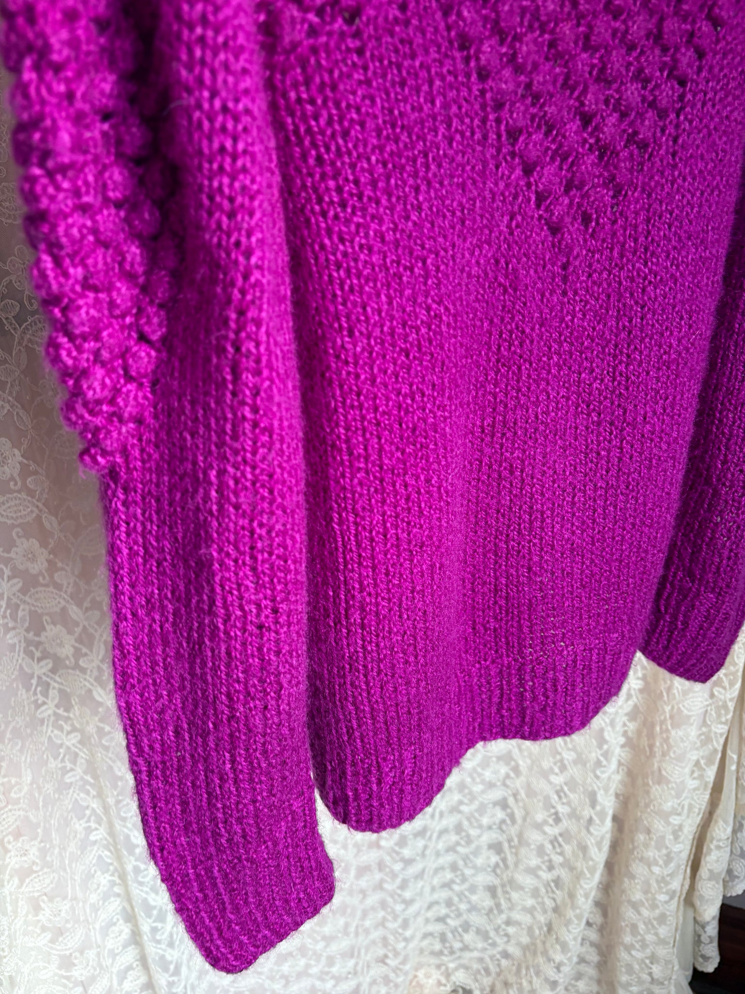 1980s Purple Knit Sweater