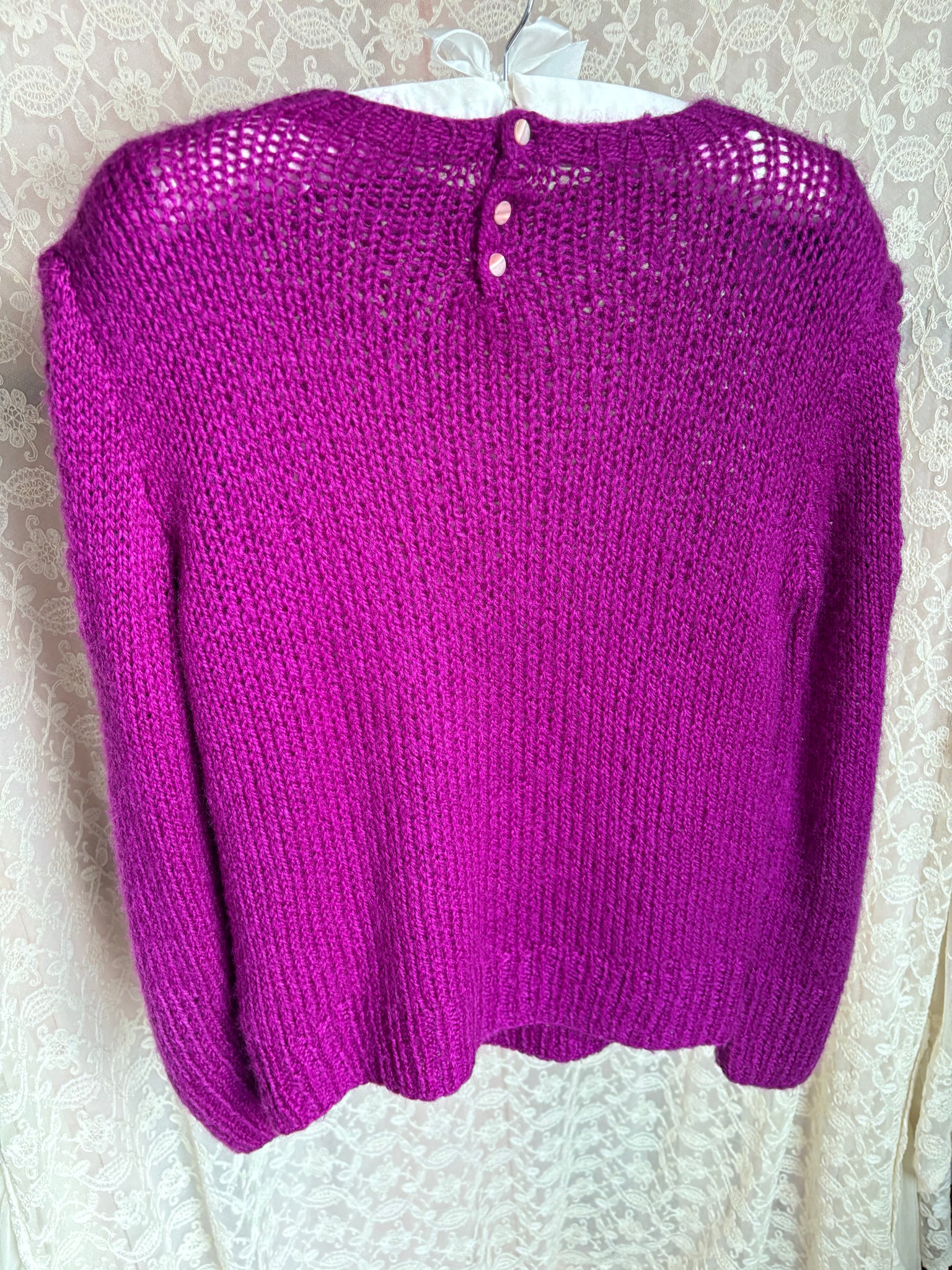 1980s Purple Knit Sweater