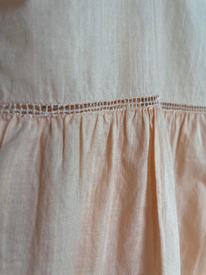 1930s Peach Ruffle Step In Monogram Cotton Teddy