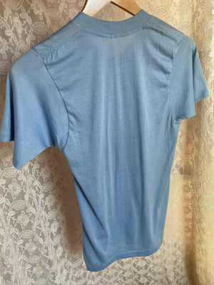 1970s I Only Sleep With The Best Novelty Light Blue Tee T Shirt