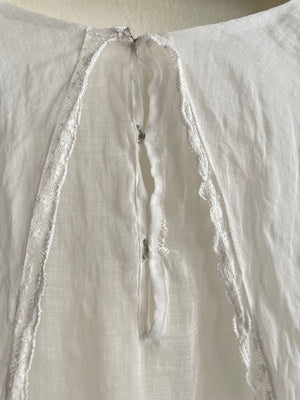 1910s White Sheer SIlk Organza Dress Collar