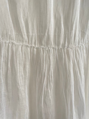 1910s White Sheer SIlk Organza Dress Collar