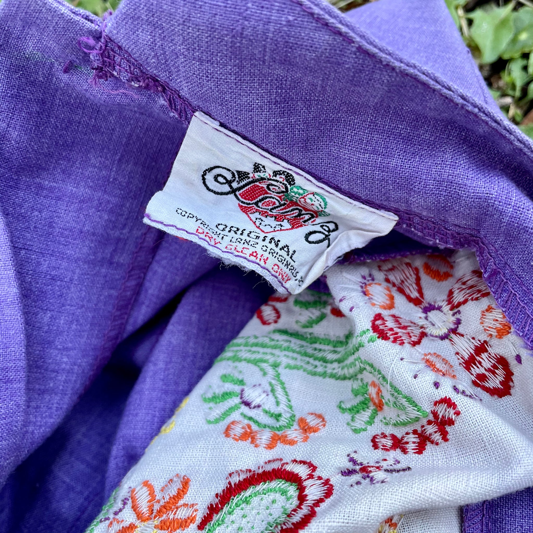 1970s Embroidered Floral Fairytale Dress