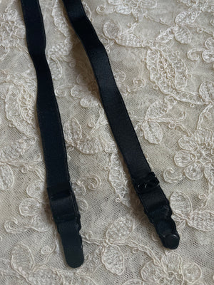 1960s Black Lace Deadstock Garter Belt