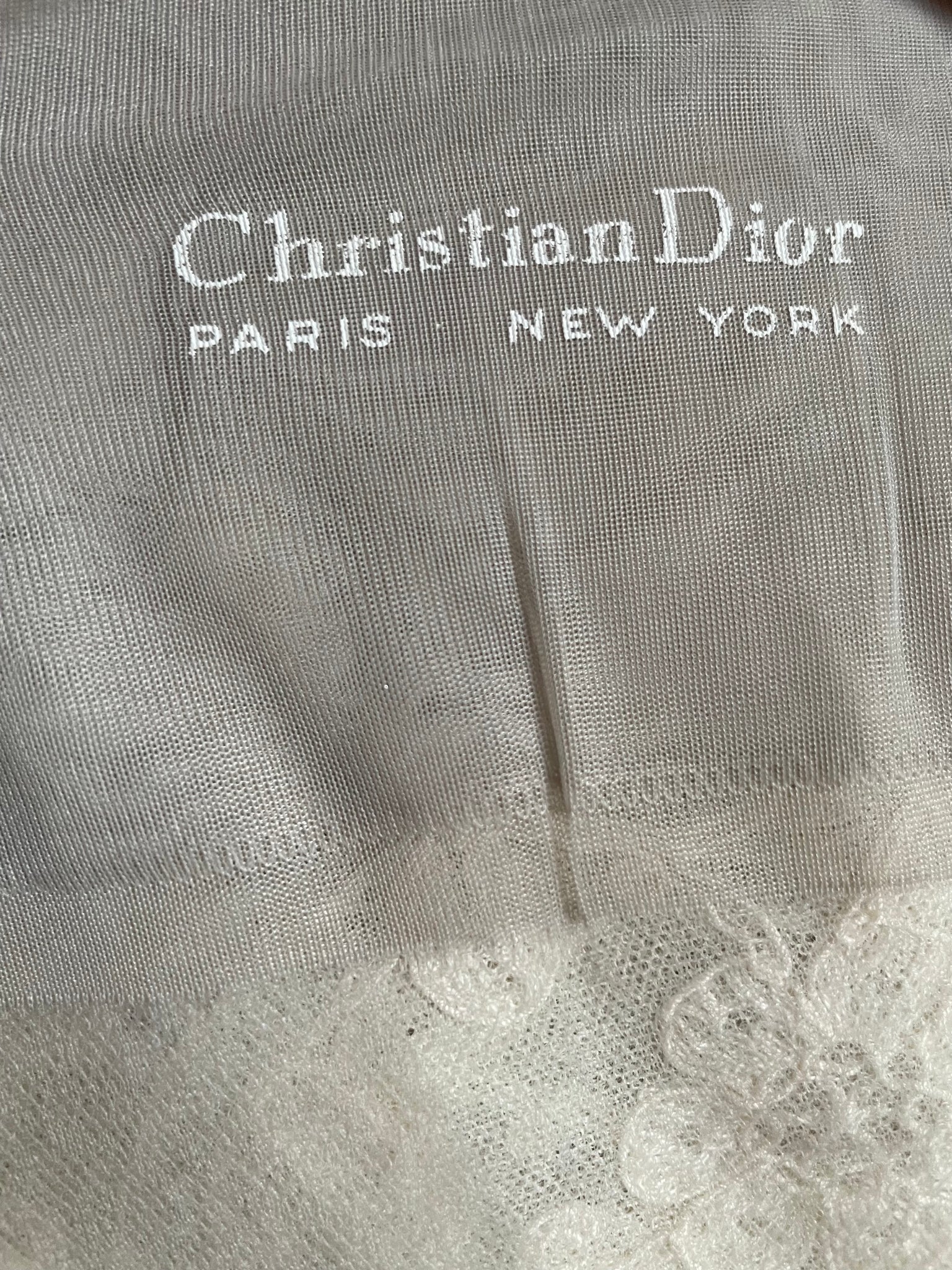 1980s Deadstock Christian Dior Silk Tall Socks Logo