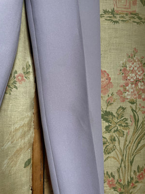 1970s Lilac Purple Straight Leg Pants Art Deco Stitching