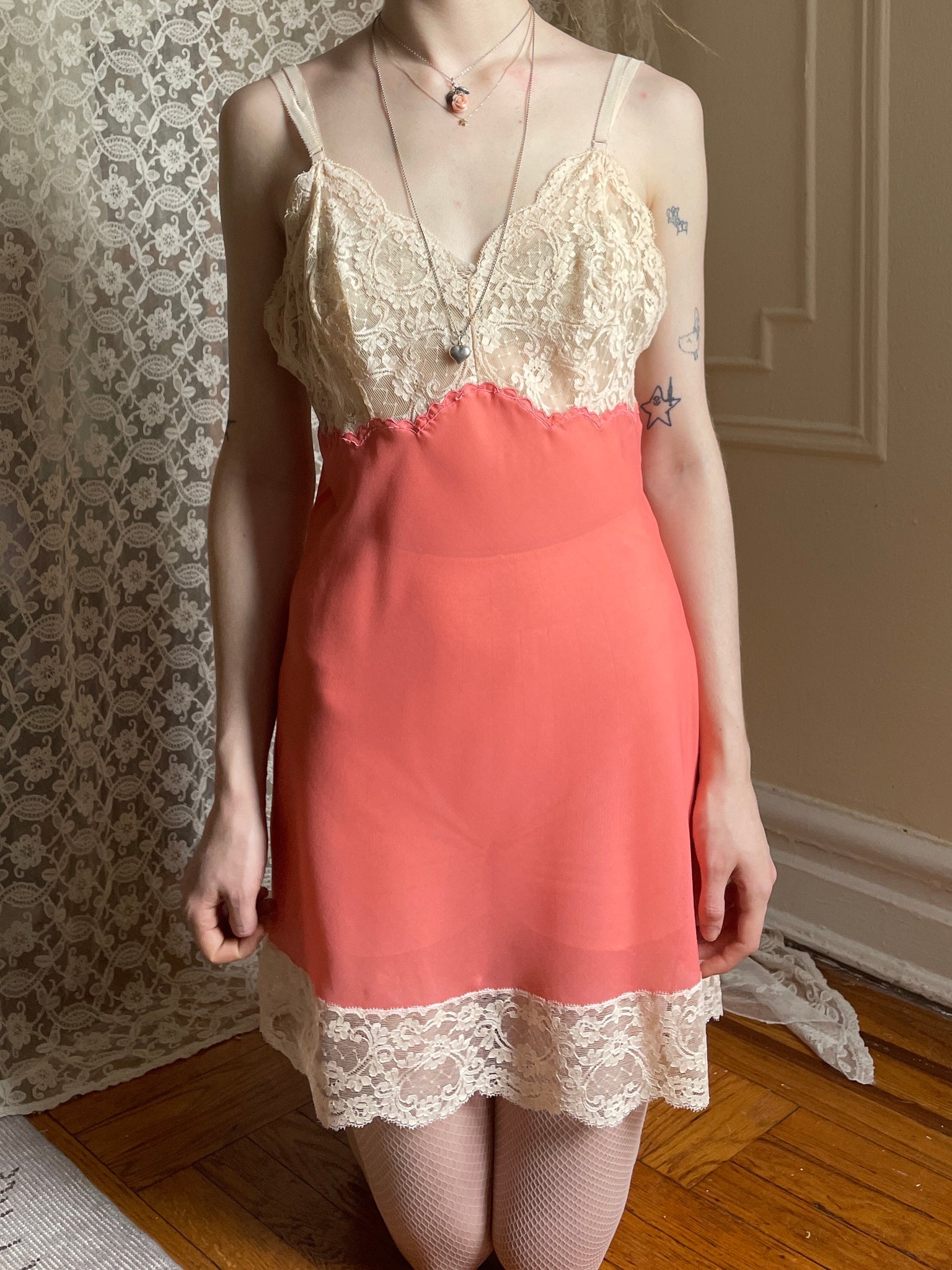 Full Slip With Lace - Nude