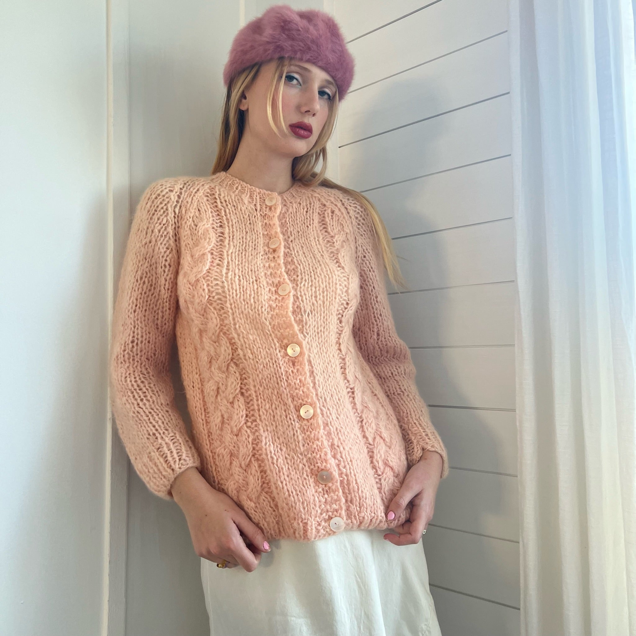 50s Handknit Smoke Mohair – VAUX VINTAGE