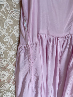 1970s Lilac Mauve Purple Day Dress